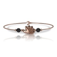 Bracciale in oro 750% con diamanti brown