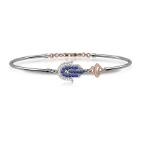 Bracciale in oro 750% con diamanti e zaffiri