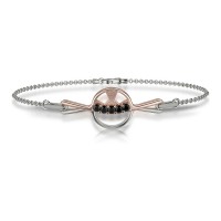 Bracciale in oro 750% con diamanti neri