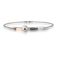 Bracciale in oro 750% con diamanti neri