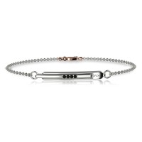 Bracciale in oro 750% con diamanti neri