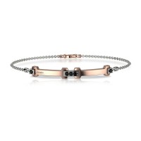 Bracciale in oro 750% con diamanti neri
