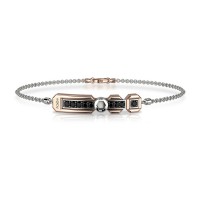 Bracciale in oro 750% con diamanti neri
