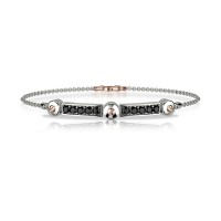 Bracciale in oro 750% con diamanti neri