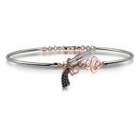 Bracciale in oro 750% con diamanti neri