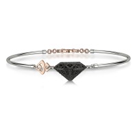 Bracciale in oro 750% con diamanti neri