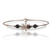Bracciale in oro 750% con diamanti neri