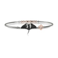Bracciale in oro 750% con diamanti neri