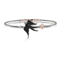 Bracciale in oro 750% con diamanti neri