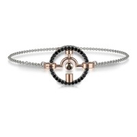 Bracciale in oro 750% con diamanti neri