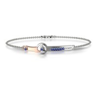 Bracciale in oro 750% con diamanti zaffiri