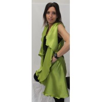 CAPPA RASO SETA VERDE 90X140