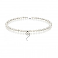Collana perla con oro 750% e diamanti