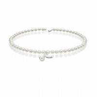Collana perla con oro 750% e diamanti