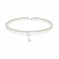 Collana perla con oro 750% e diamanti