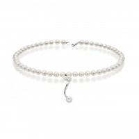 Collana perla con oro 750% e diamanti