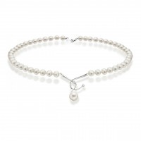 Collana perla con oro 750% e diamanti