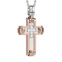 Croce in oro 750% con diamanti bianchi