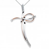 Croce in oro 750% con diamanti
