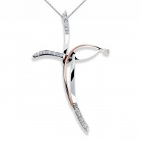 Croce in oro 750% con diamanti