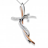 Croce in oro 750% con diamanti