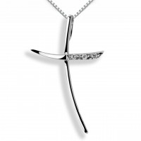 Croce in oro 750% con diamanti