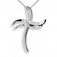 Croce in oro 750% con diamanti