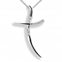 Croce in oro 750% con diamanti