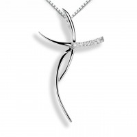 Croce in oro 750% con diamanti