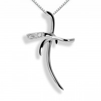 Croce in oro 750% con diamanti
