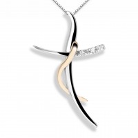 Croce in oro 750% con diamanti