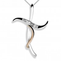 Croce in oro 750% con diamanti