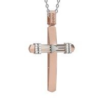 Croce in oro 750% con diamanti bianchi