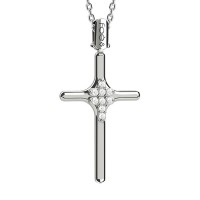 Croce in oro 750% con diamanti bianchi