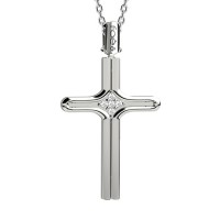 Croce in oro 750% con diamanti bianchi