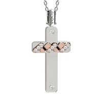 Croce in oro 750% con diamanti bianchi