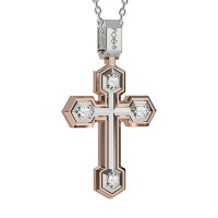 Croce in oro 750% con diamanti bianchi