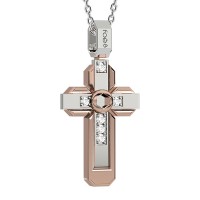 Croce in oro 750% con diamanti bianchi