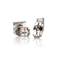 Gemelli in oro 750% con diamanti bianchi