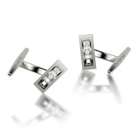 Gemelli in oro 750% con diamanti bianchi