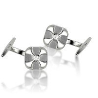 Gemelli in oro 750% con diamanti bianchi