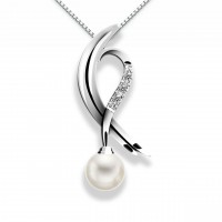 Pendente in oro 750% con diamanti e perla