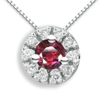 Pendente in oro 750% con diamanti e rubini