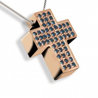 Pendente in oro 750% con diamanti neri