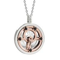 Pendente in oro 750% con diamanti neri
