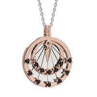 Pendente in oro 750% con diamanti neri