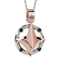 Pendente in oro 750% con diamanti neri