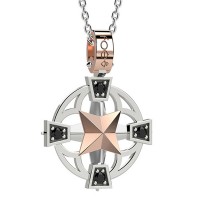 Pendente in oro 750% con diamanti neri