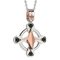 Pendente in oro 750% con diamanti neri