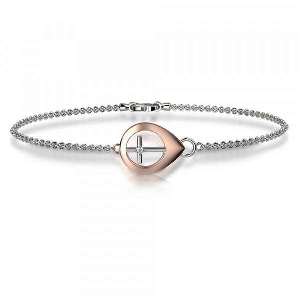 Bracciale in oro 750% con diamanti bianchi